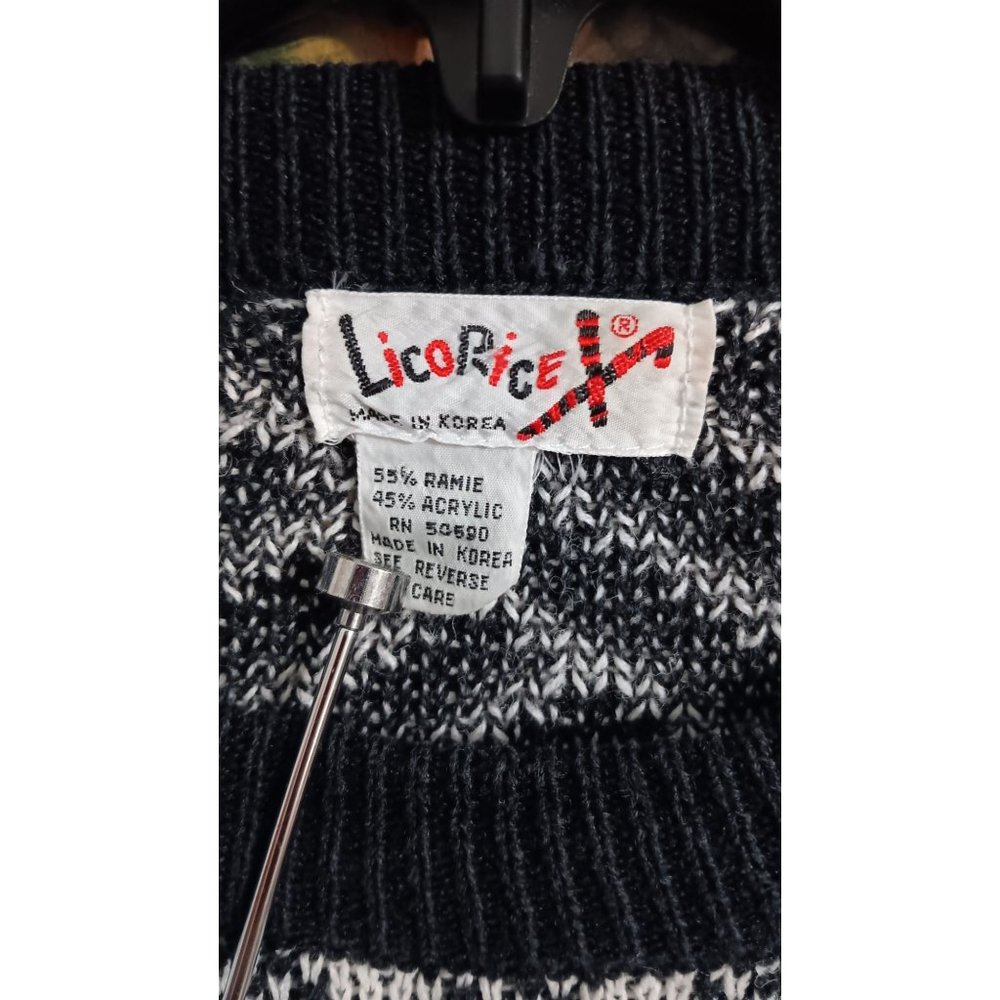 Licorice Medium Black White Patchwork Vintage Col… - image 2